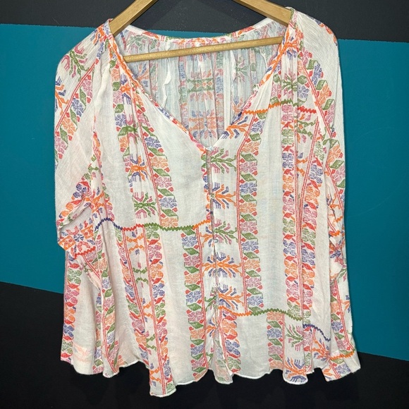 Multicolor Bohemian Women's Top - Picture 2 of 10